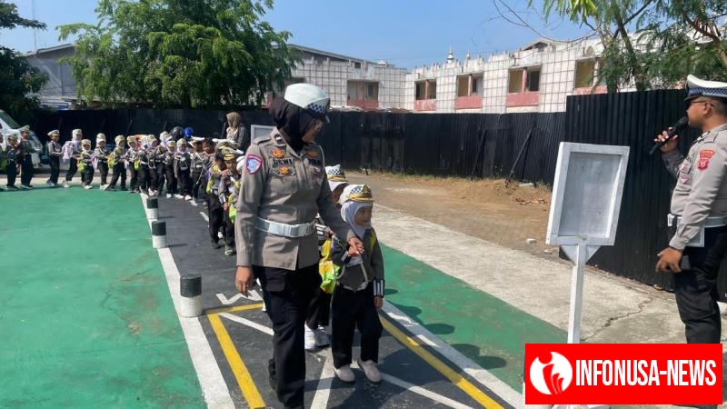 Polisi Sahabat Anak, Unit Kamsel Satlantas Polres Karawang Hadirkan Keseruan Kepada Anak-Anak Usia Dini
