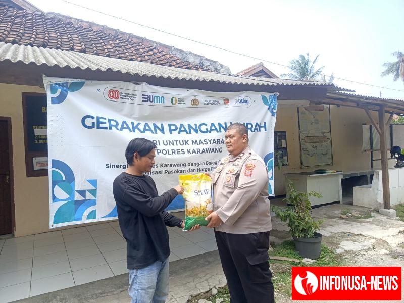 Polsek Tempuran di mako polsek Tempuran, Laksanakan Penyaluran SPHP Gerakan Pangan Murah Dilaksanakan Personil.