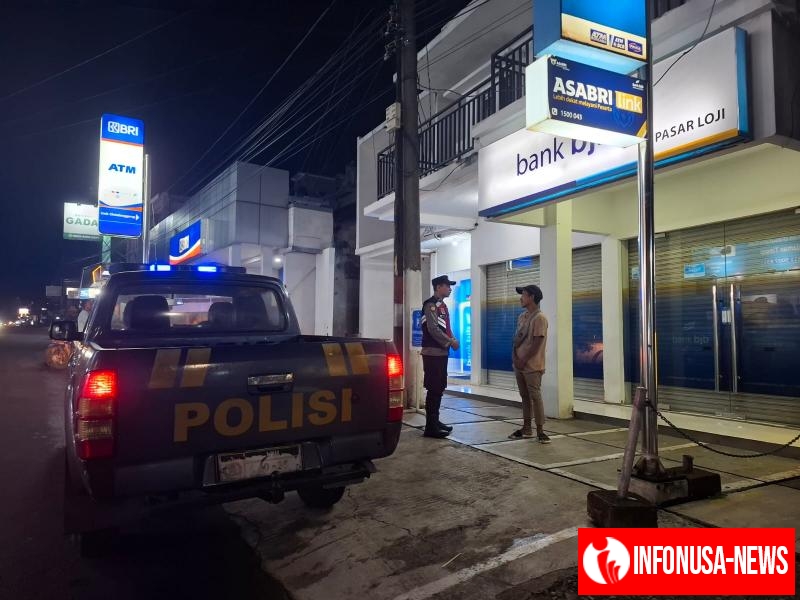 Cegah Potensi Kejahatan Perbankan Jadi Prioritas Monitoring Personil Polsek Tegalwaru Pada Patroli Malam