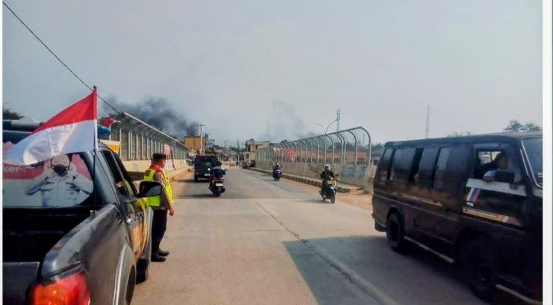 Polsek Pangkalan Konsisten Laksanakan Patroli Wilayah, Pelihara Situasi Kamtibmas di Lokasi Proyek Tol Japek 2