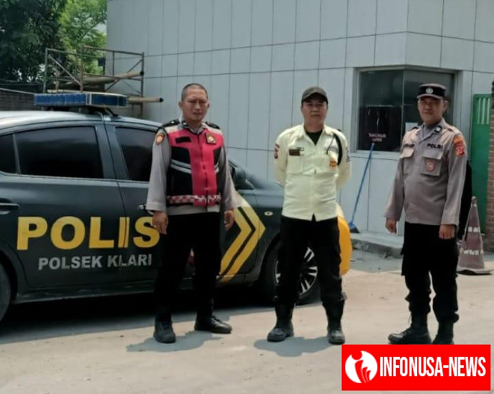 Pastikan PT. Condord Kondusif, Personil Polsek Klari Lakukan Patroli Himbau Kamtibmas Kepada Security