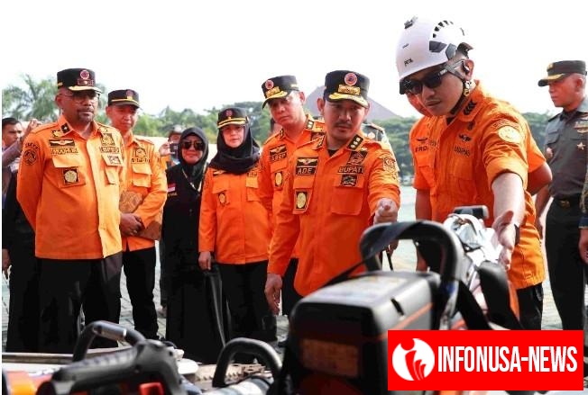 Bupati Bekasi Ade Kuswara Kunang Pimpin Apel Kesiapsiagaan Bencana Hidrometeorologi Tahun 2025 