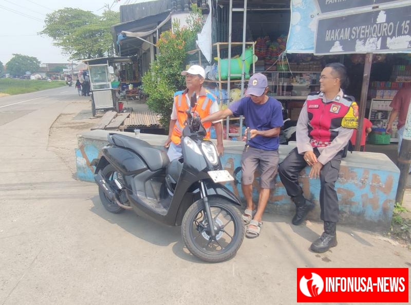 Bhabinkamtibmas Polsek Telagasari Sebar Himbauan Kamtibmas Kepada Masyarakat Binaan
