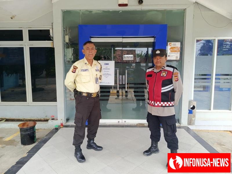 Upaya Cegah Gukamtibmas Diwilayah Hukum Polsek Tempuran Kembali Sampaikan Pesan Kamtibmas ke Security Perbankan.