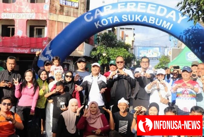 Ruas Jalan Ahmad Yani Kota Sukabumi Diresmikan Wali Kota Ayep Zaki Jadi Lokasi Baru Car Free Day