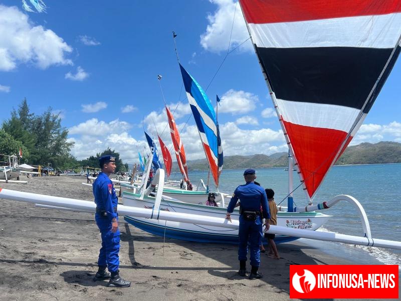 Personel Dit Polairud Amankan Lokasi Wisata Pantai Cemare Lombok Barat