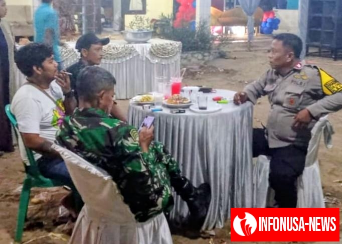 Sinergitas TNI Polri, Himbau Warga Desa Cibalongsari Bersama Sama Jaga Kamtibmas