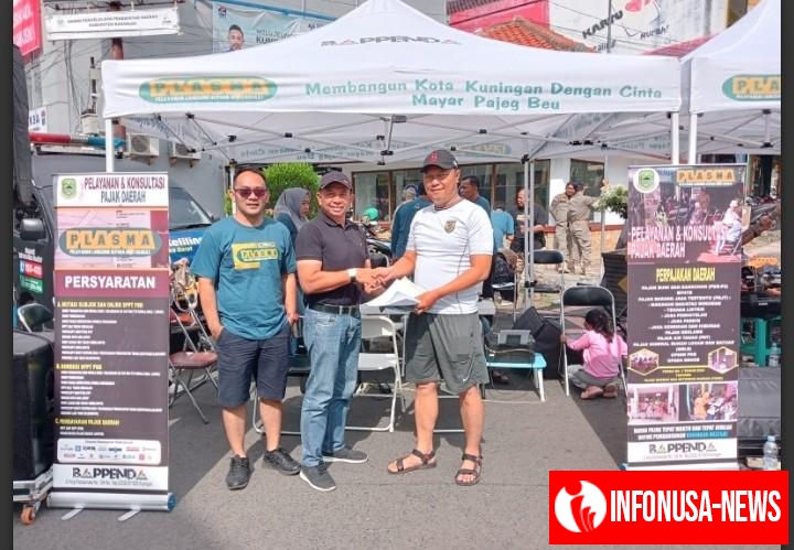 Badan Pengelolaan Pendapatan Daerah Kerja Bareng Bersama Samsat Kuningan Buka Layanan Pajak di Car Free Day