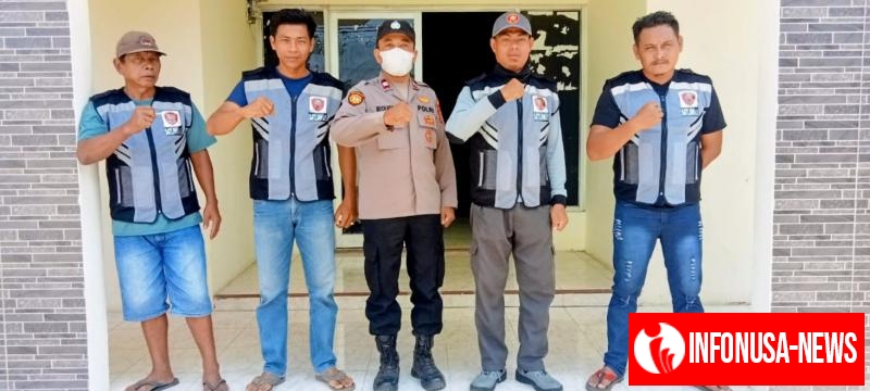 Berikan Himbauan Kamtibmas Kepada Anggota Linmas Desa Telukjaya