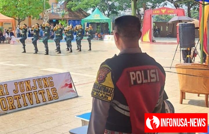 Polsek Klari Gelar Pengamanan Lomba Ketangkasan Baris Berbaris (LKBB) Tingkat Nasional Di SMK Texar