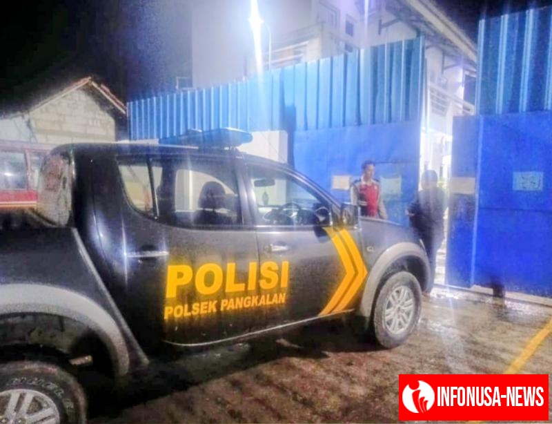 Personel Polsek Pangkalan Gelar Patroli Prekat, Sasar Kamtibmas di Lokasi Gudang Pipa Paralon