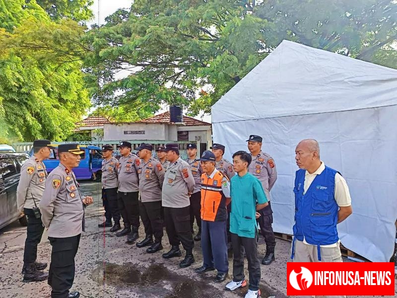 Kapolsek Rengasdengklok, Pimpin Apel dan Pengamanan Ops Lilin Lodaya 2026 di Pos Pam Tanjungpura Karawang