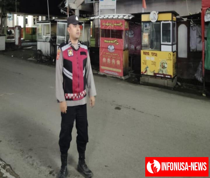 Didepan SD Negeri Cintalaksana, Personil Polsek Tegalwaru Patroli Dinihari Cegah Aksi Kejahatan