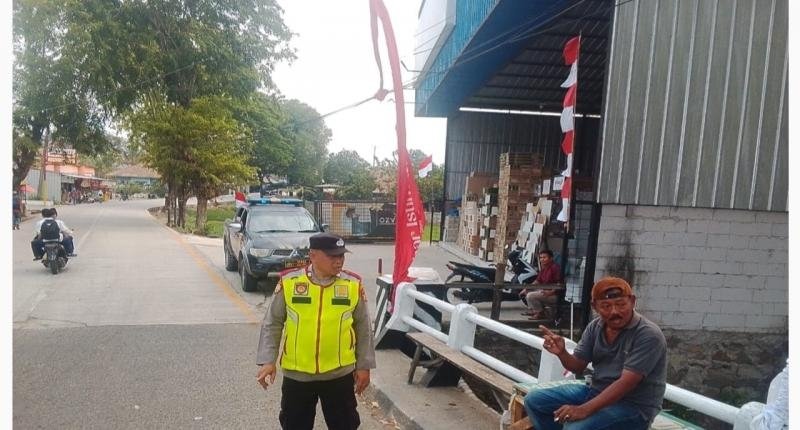 Polsek Pangkalan Laksanakan Tugas Patroli Perintis, Cegah Aksi Kejahatan Jalanan di Pertigaan Tegalloa