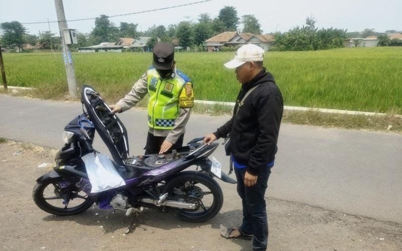 Upaya Anggota Polsek Banyusari Gencar Melaksanakan Razia Sepeda Motor Berknalpot Brong