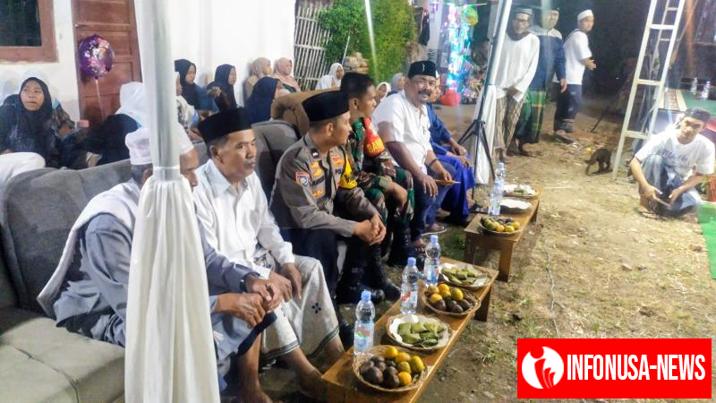 Bhabinkamtibmas Bersama Babinsa Desa Pangulah Baru Kompak Hadiri Kegiatan Maulid Nabi