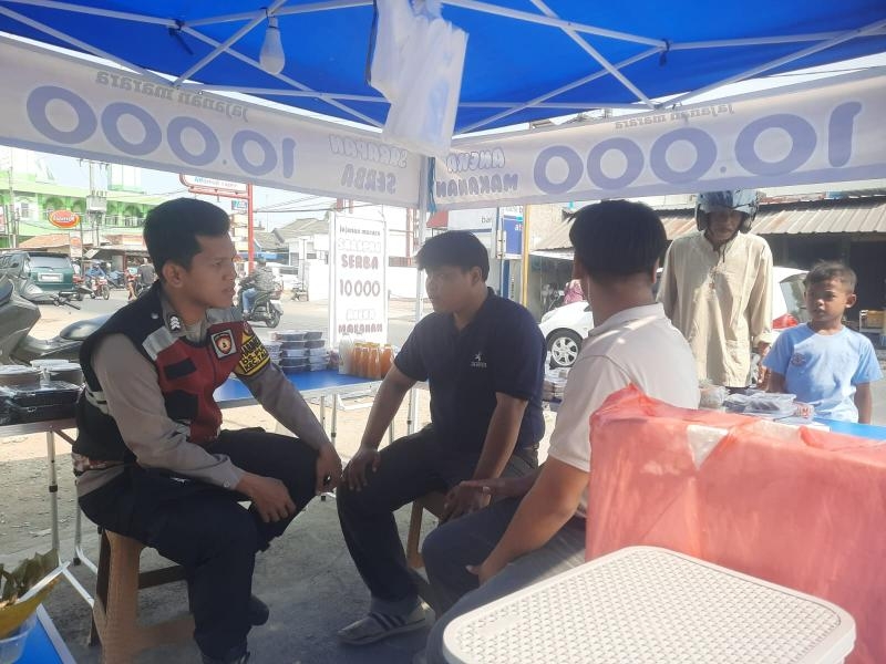 Bhabinkamtibmas Polsek Telagasari Sebar Pesan Kamtibmas Antisipasi C3