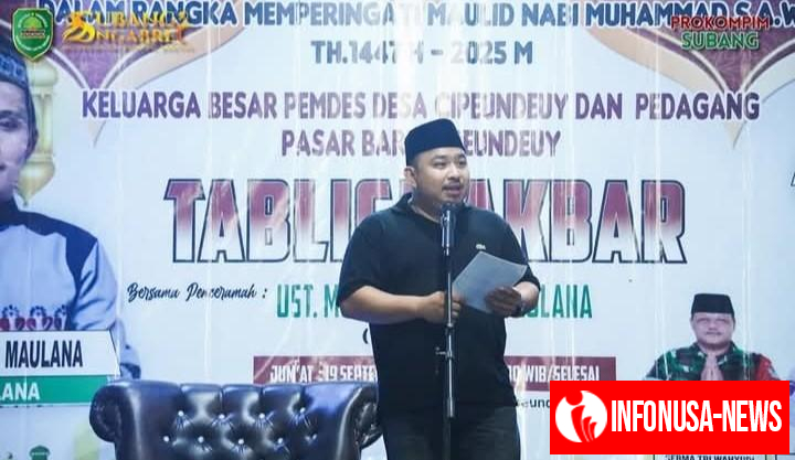 Bupati Reynaldy Didampingi Sekda Asep Nuroni Hadiri Peringatan Maulid Nabi Muhammad SAW 1447 H/2025 M, Bupati Subang Sampaikan Insfrastruktur & Layanan Gratis