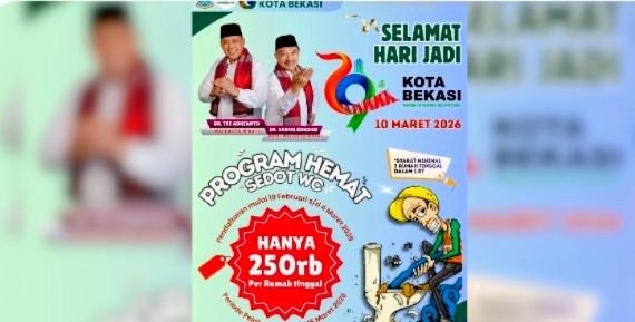 Kado HUT ke-29, Pemkot Bekasi Ringankan Tarif Sedot Limbah demi Lingkungan Lebih Sehat