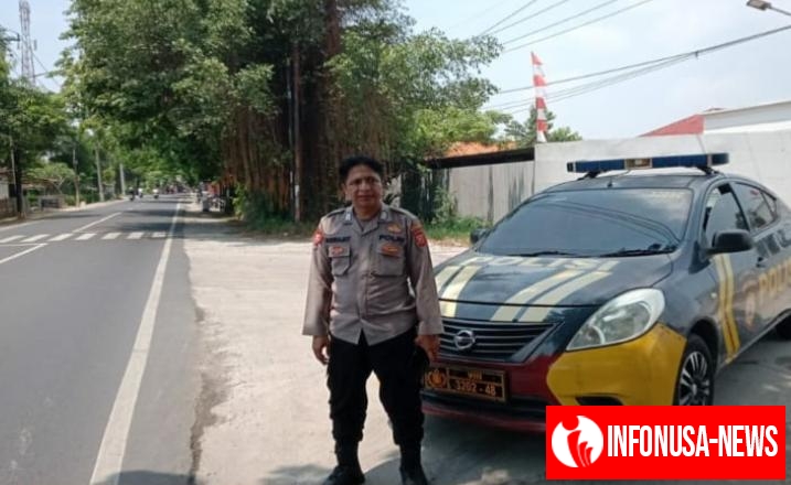 Patroli Prekat Siang Hari, Personil Polsek Rengasdengklok Sambangi Gudang PT.Wings Desa Amansari