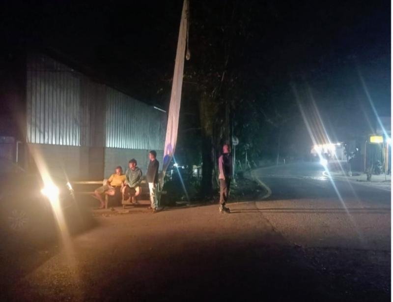Tangkal Kejahatan Jalanan, Polsek Pangkalan Rutin Lakukan Patroli Perintis di Pertigaan Tegalloa