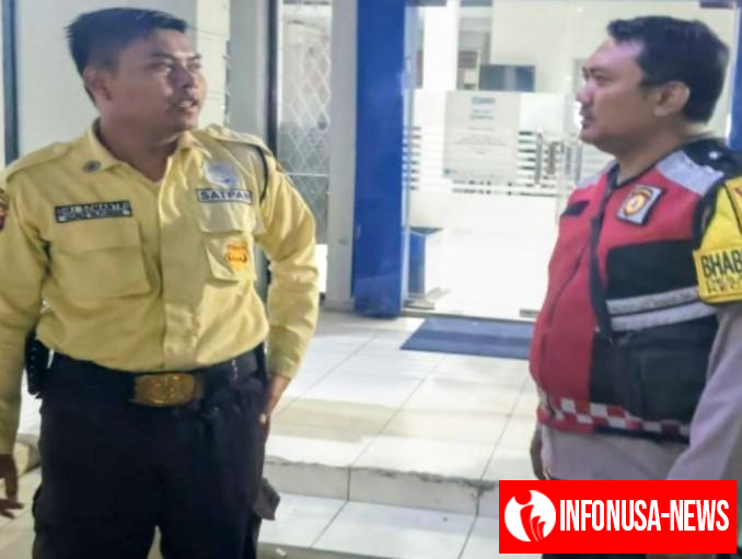 Upaya Anggota Polsek Banyusari Kunjungi Bank BRI Gempol Patroli Prekat di Malam Hari