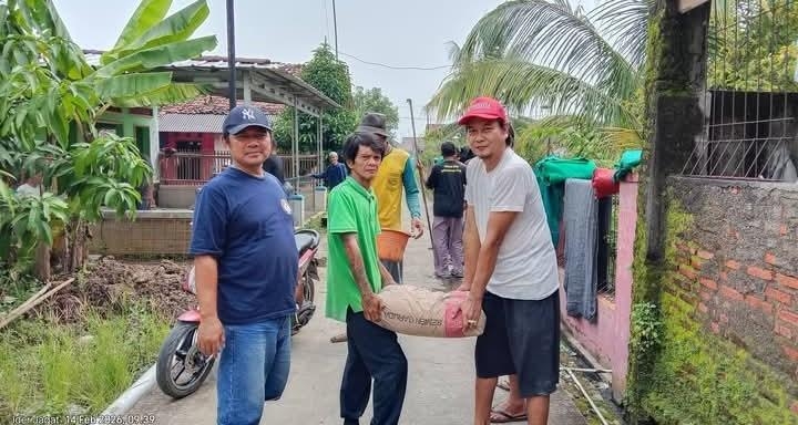 Semangat Gotong Royong Sambut Ramadan, Warga Bakan Pintu Situdam Bangun Fasilitas Wudhu Mushola Nurul Ikhwan