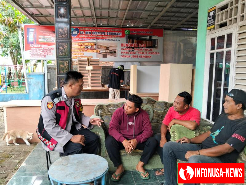 Upaya Bhabinkamtibmas Desa Karyabakti ajak Masyarakat Binaannya untuk menjaga Kamtibmas