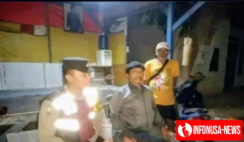 Brigadir Alpian Budi Bhabinkamtibmas Ikut Serta Dalam Giat Ronda Bersama Warga