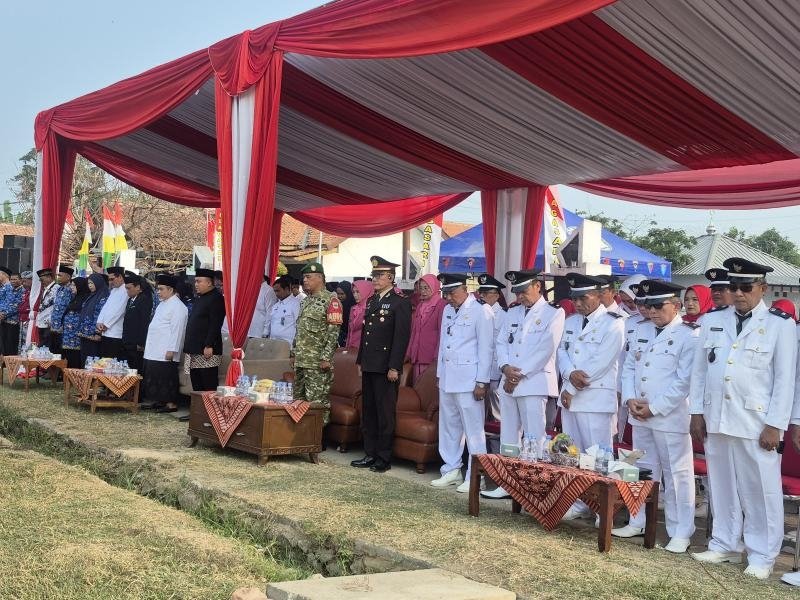 Polsek Telagasari Hadiri dan Amankan Upacara Peringatan HUT Kemerdekaan RI