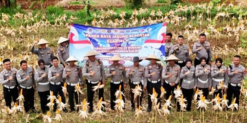 Satlantas Polres Karawang Dukung Program Swasembada Pangan Guna Perkuat Ketahanan Pangan