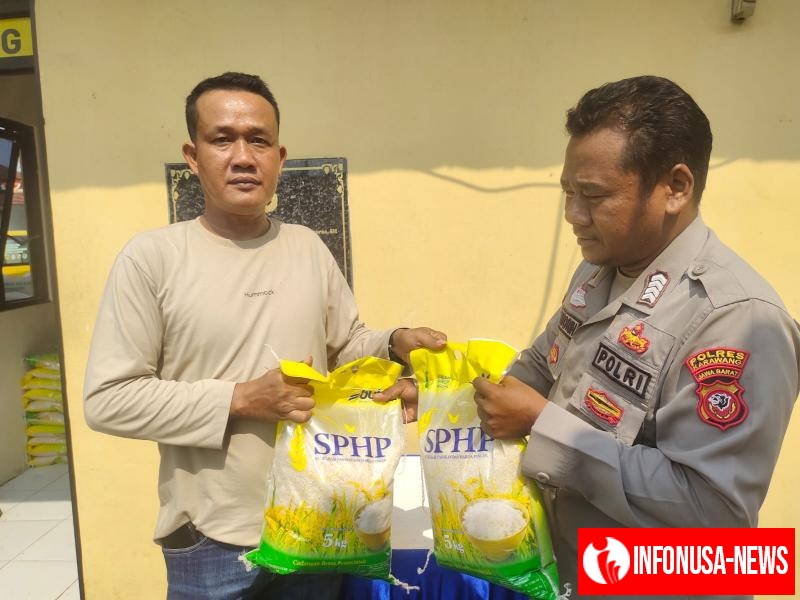 Upaya Polsek Purwasari Kembali Hadirkan Beras Murah Guna Ringani Beban Pangan Masyarakat