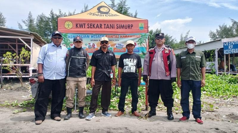 Pelaksanaan Ops Ketupat, Polsek Batujaya Amankan Objek Wisata Di Libur Hari Raya Idul Fitri