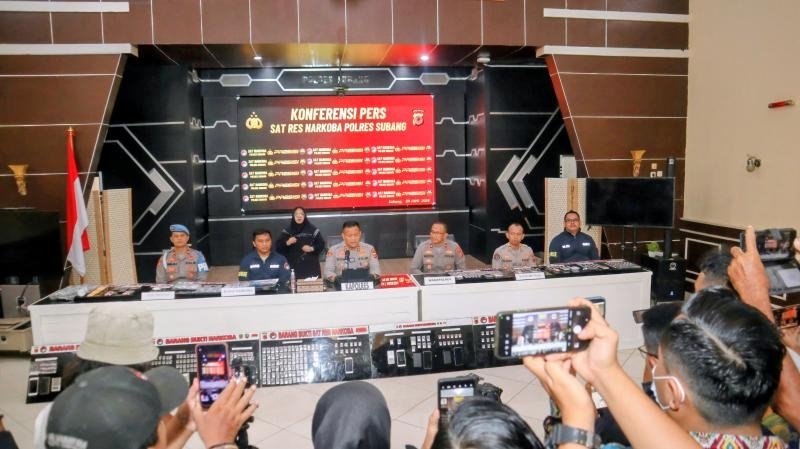 Polres Subang Ungkap 32 Kasus Narkoba, Amankan 33 Tersangka Selama Periode April–Juni 2026
