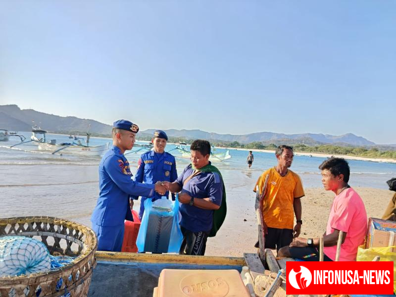 Polairud Polda NTB Salurkan Bantuan Sembako untuk Warga Pesisir Maluk
