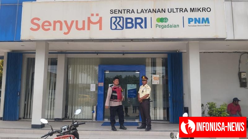 Anggota Batujaya Ciptakan Keamanan Bank BRI Unit Batujaya di siang hari