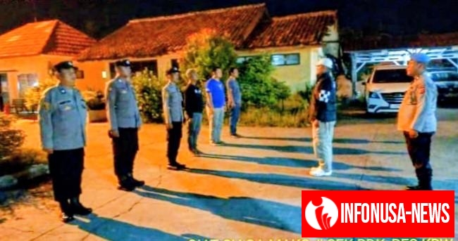 Panit Reskrim Polsek Rengasdengklok Mewakili Kapolsek Pimpin Apel sekaligus Patroli KRYD Akhir Pekan
