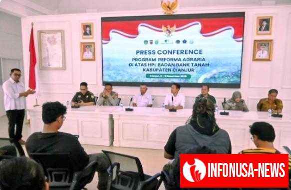 Pemerintah Kabupaten Cianjur Bersama Badan Bank Tanah Resmi Menandatangani Perjanjian Pemanfaatan Tanah Reforma Agraria Tahap I