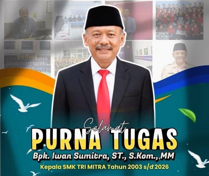 Air Mata Perpisahan Iringi Pengabdian Iwan Sumitra, 23 Tahun Mengabdi untuk SMK Tri Mitra