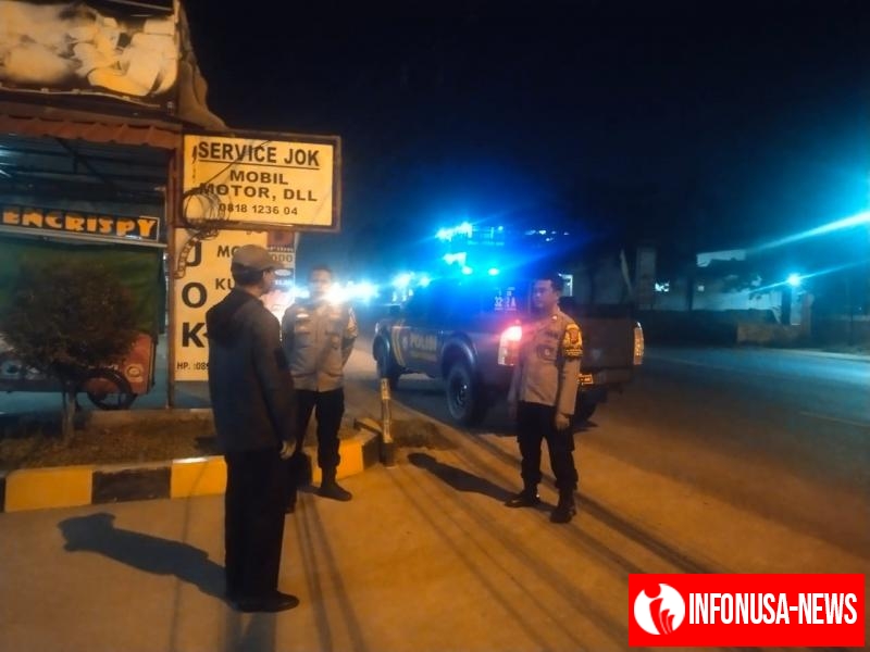 Patroli Polsek Kotabaru Sambangi Perumahan Berikan Himbauan Kepada Satpam