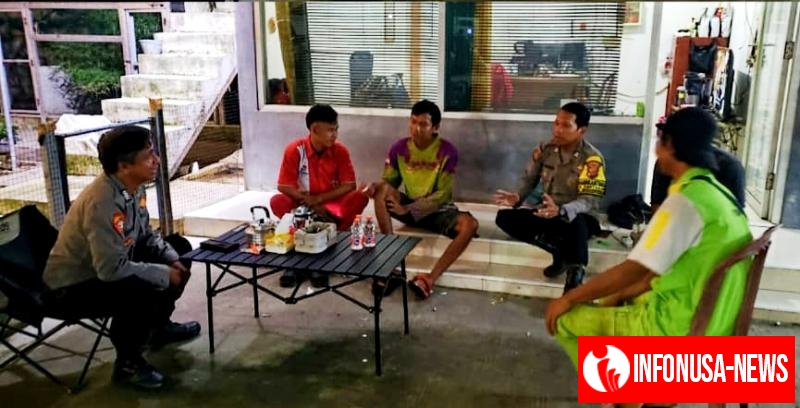 Melalui Ngawangkong bersama Warga, Bhabinkamtibmas Polsek Rengasdengklok Sampaikan pesan Kamtibmas