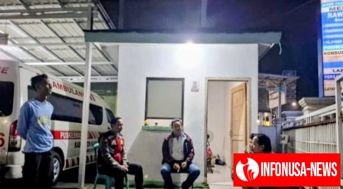 Personil Polsek Tegalwaru Patroli Malam Antisipasi C3 Sambang Puskesmas Loji dan Pastikan Aman