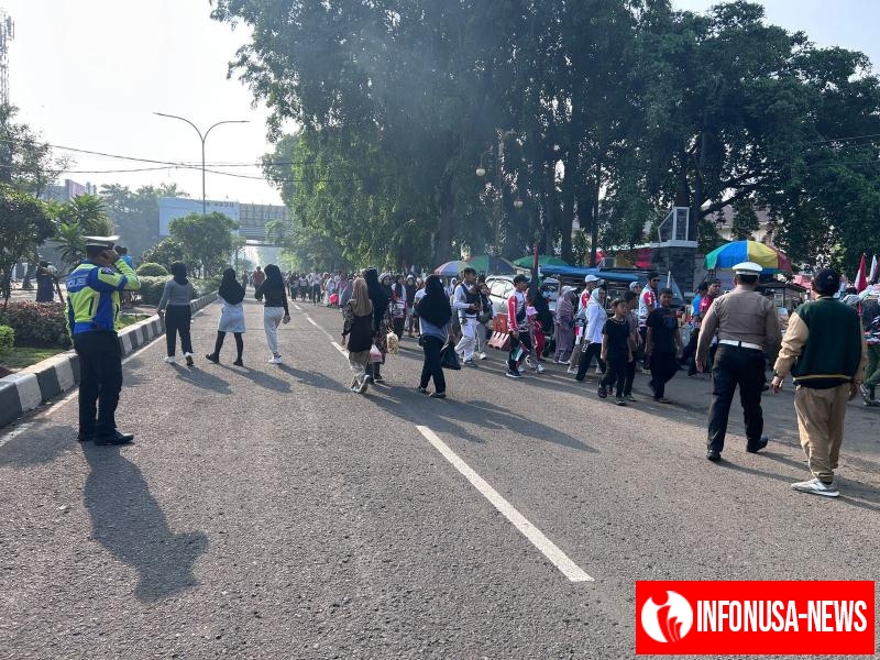 Potret Pelayanan Prima Satlantas Polres Karawang saat Masyarakat Nikmati Hari Car Free Day