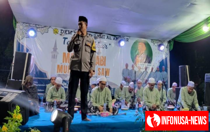 Peringatan Maulid Nabi Muhammad SAW, Bhabinkamtibmas Polsek Klari Ikuti Kegiatan Dilingkungan Binaan