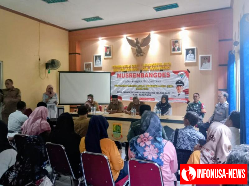 Bhabinkamtibmas Polsek Telagasari Dampingi Pelaksanaan Musrenbang Desa Binaan