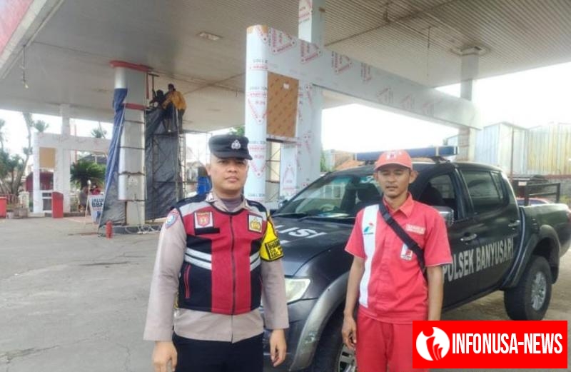 Gencar Kunjungi SPBU, Prekat Polsek Banyusari Berikan Rasa Aman di Wilayah 