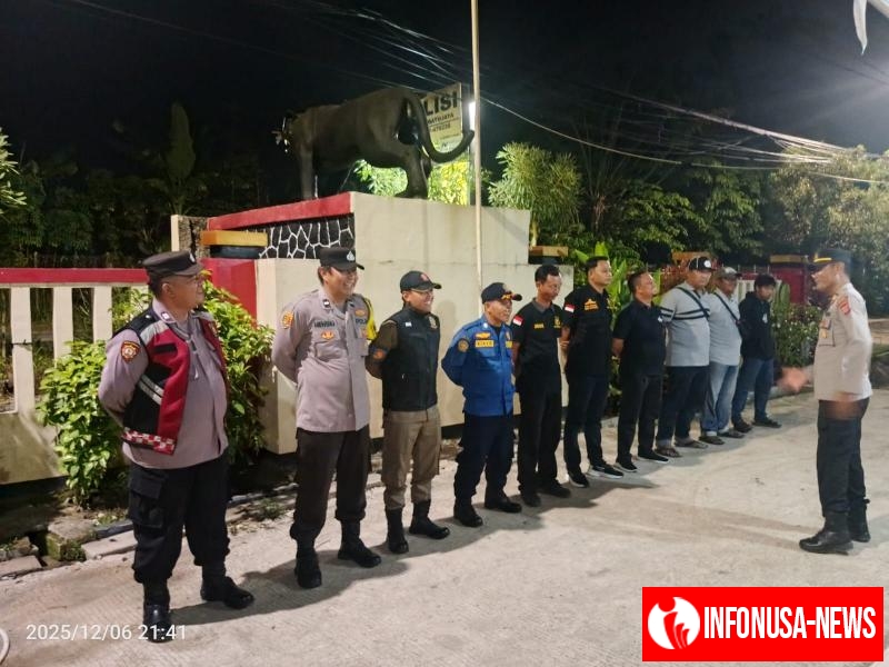 Upaya Kapolsek Batujaya Pimpin Apel persiapan Giat KRYD di Wilayah Hukum Polsek Batujaya