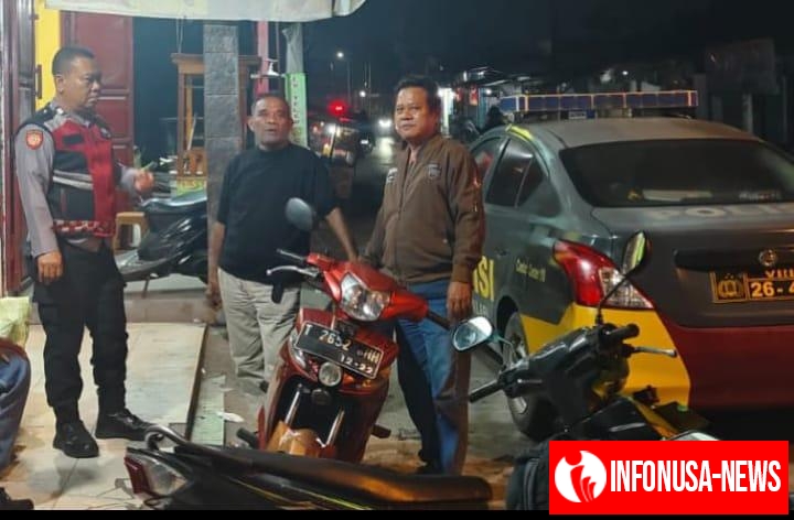 Patroli Malam Polsek Klari Sambangi Pangkalan Ojek, Ingatkan Pesan Kamtibmas Jelang Pergantian Tahun Baru 2026