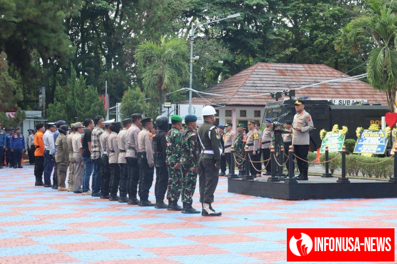 Polres Subang Gelar Apel Siaga 1 Sispam Mako dan Persiapan Pengamanan Aksi Unjuk Rasa