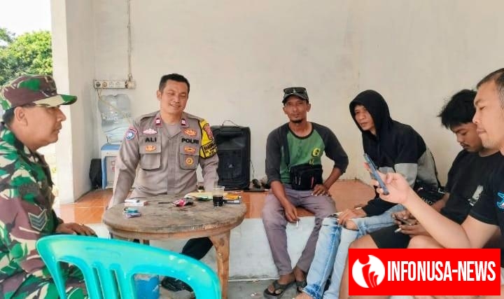 Sinergitas TNI-POLRI Ingatkan Remaja Desa Sumurkondang Jauhi Permainan Judi Online